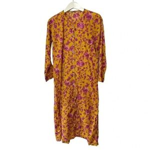 Generation Basic 2 Piece Set 10/12 Mustard Yellow Pink Floral Boho‎ Top Pants